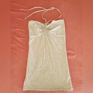 Brandy Melville Grey Drawstring Mini Dress